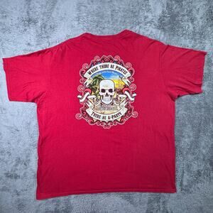 Jimmy Buffetts Margaritaville Las Vegas 3XL Shirt Pirates Conch Republic Red Tee